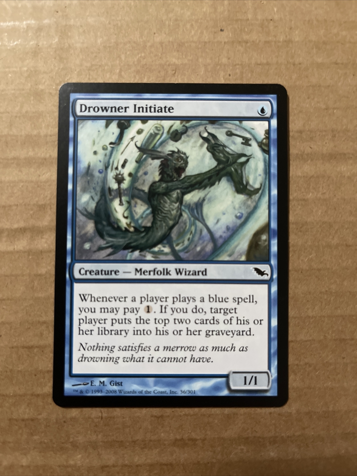 Magic The Gathering MTG Drowner Initiate Shadowmoor 36/301 Regular Common |  eBay