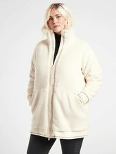 Nwt Athleta Tugga Coat Jacket, Natural Size Lt L T #982852 O1219