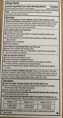 nicotine gum 4mg original flavor - Picture 3 of 3