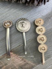 NWT HAIR CLIP METAL GOLD SET OF 3 MEDUSA HAIR PINS  ROYALTY Wedding Accessories