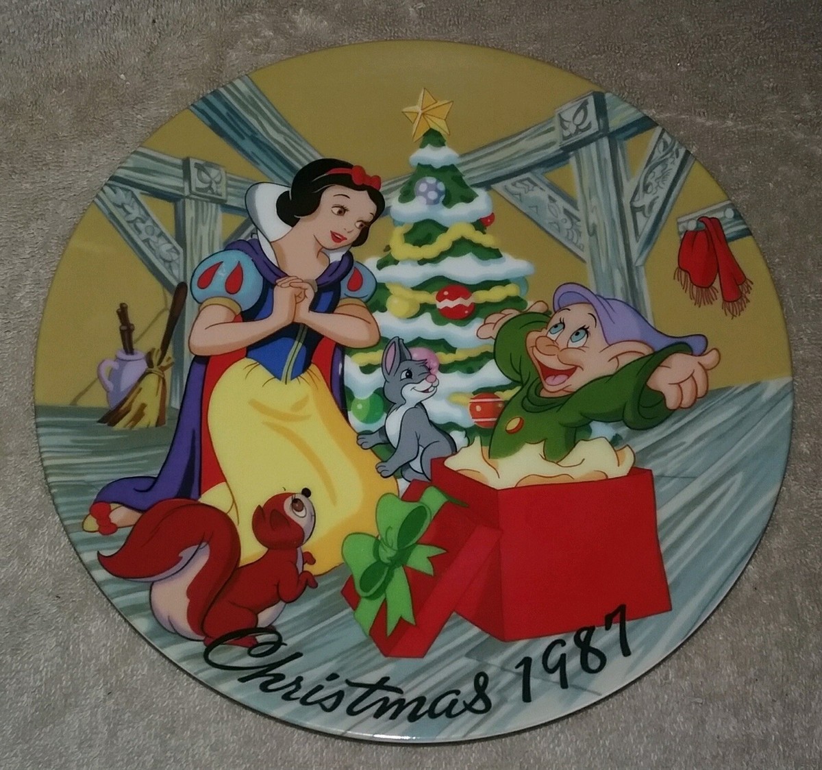 ディズニーキャラクター クリスマスプレート 1989年 The Disney Collection Christmas 1987 