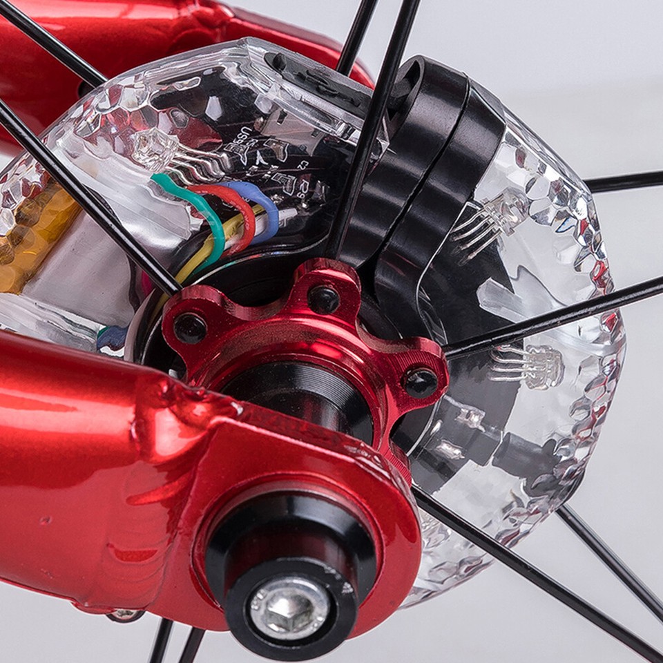 Bike Wheel Hub Lights 300mAh Bike Hub Spoke Lamp Waterproof Cycling