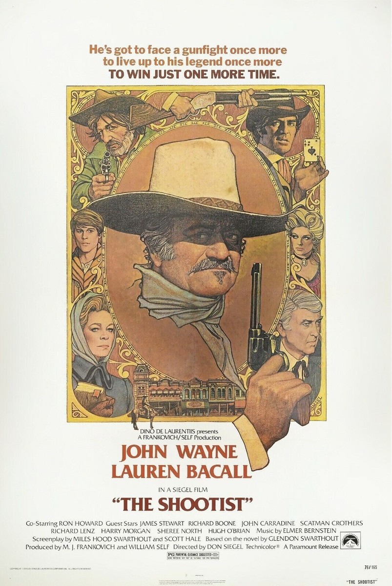 ラスト・シューティストTHE SHOOTIST USオリジナル映画ポスター 1976 The Shootist Movie Poster 11X17 John Wayne JB Books Lauren