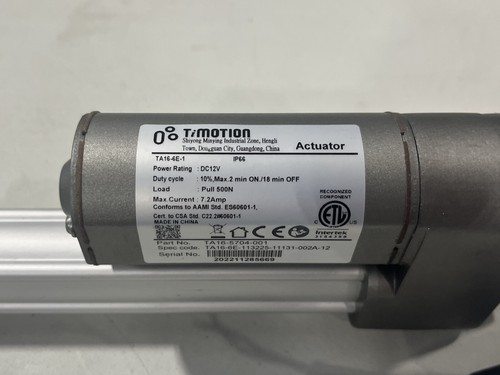 electric linear actuator 12v, 4.5" stroke, 500N force, IP66 - Picture 3 of 7