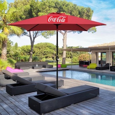 New Coca Cola Large 8 Canvas Commercial Patio Table Umbrella Nib Ebay