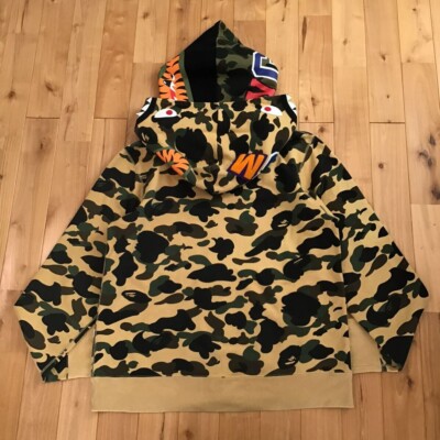 BAPE Double Shark full zip hoodie 1st camo A Bathing Ape Size XL