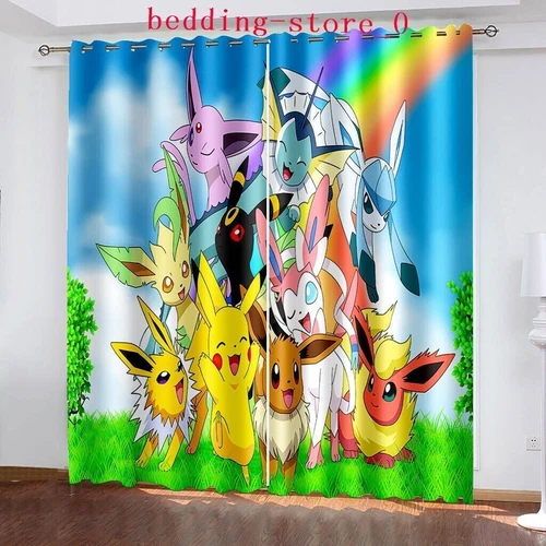 Tende Oscuranti 3D Spesse Bambini/Pokemon Pikachu Anello Termico Occhiello Superiore/Tende - Foto 24 di 93