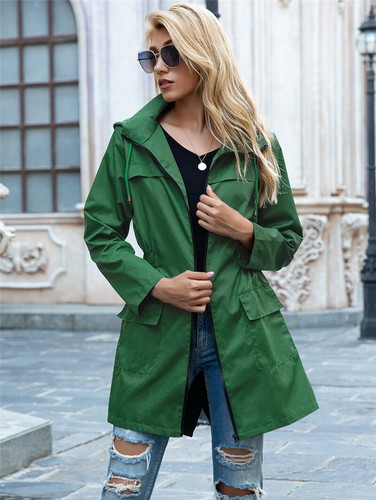Outdoor-Damenjacke Regenmantel Damen Wind Regen Wald Mantel Oberbekleidung UK - Bild 6 von 22