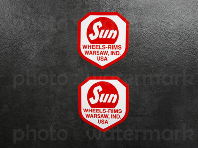 2pc Sun Wheels Rims Stickers Decals graphic KX RM RH CR YZ 125 250 500 AHRMA VMX
