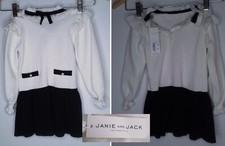 Janie Jack Dress NWT 18-24 Months Black White Sweater J2065