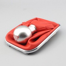 Red Aluminum Alloy 5 Speed Gear Shift Knob For Vw Bora Golf Mk4 Jetta