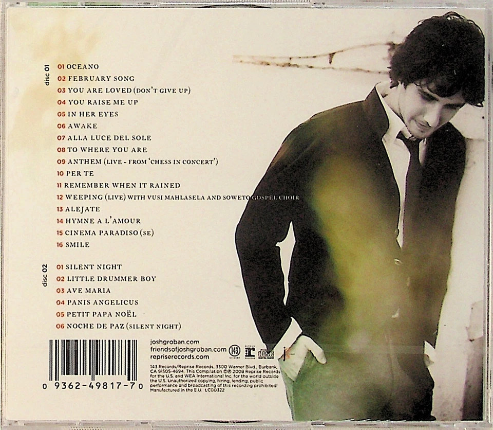Josh Groban -A Collection 2-CD -NEW -2008 (Best Of/Includes Christmas Songs) - Image 2 of 2