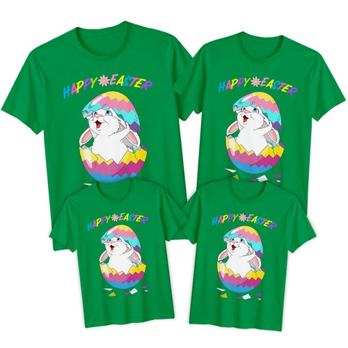 Family Bunny Happy Easter T-Shirts Tee Cute Festival Holiday Party Matchin #ED - Picture 14 of 24