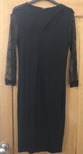 Beautiful Black Lace sleeves Dress NEW size 8