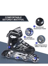 BRAND NEW Zuwads light up inline skates sizes 38-41 4Y-7Y US adjustable