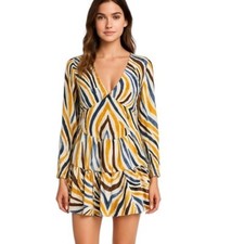 NWT Anthropologie Hutch Zebra Print Smocked Mini Dress Size XS retail $158