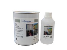 RESINA EPOSSIDICA PROFESSIONALE PER PAVIMENTI COLORATA LUCIDA 1Kg RESA 9/11 Mq