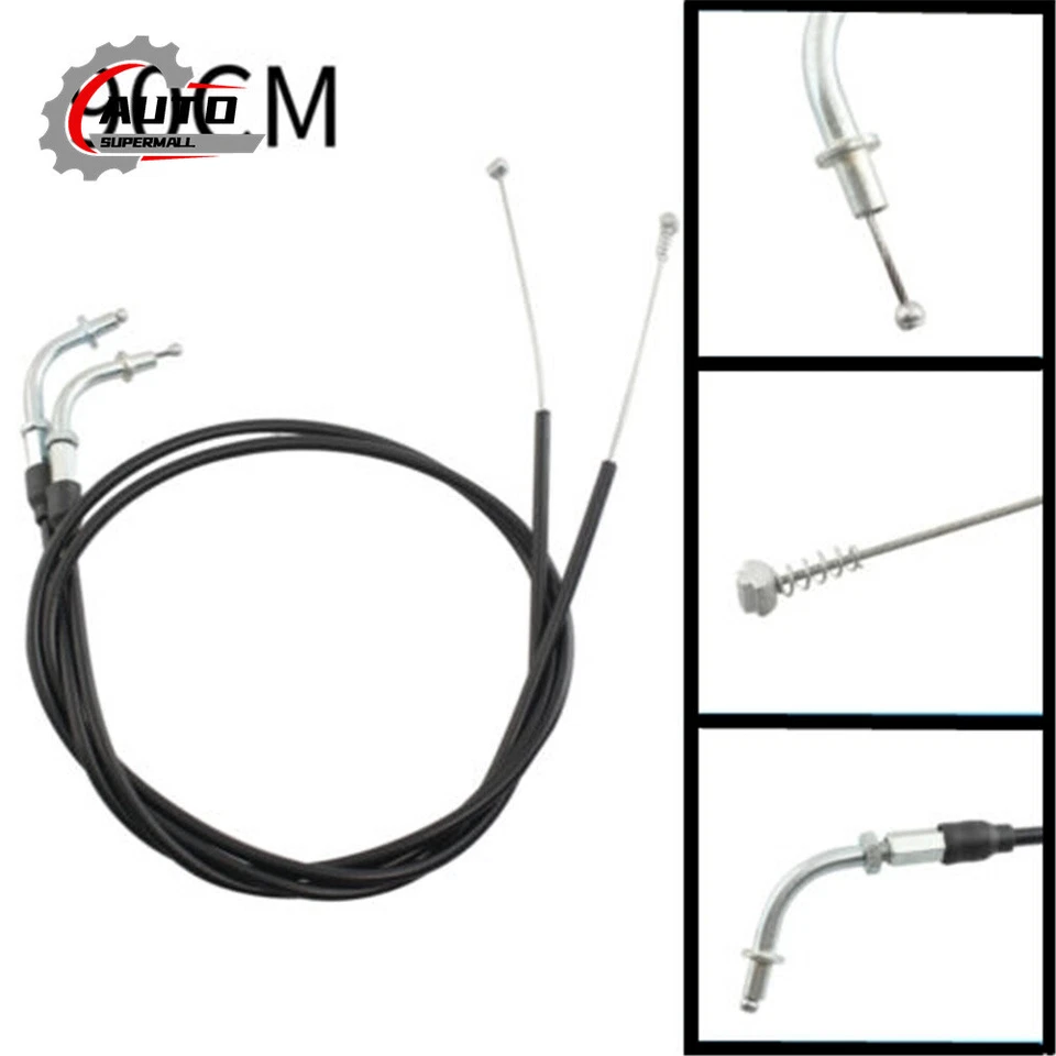 New Throttle and Idle Cable Set For Harley-Davidson Sportster XL883 XL1200 - Image 2 of 4