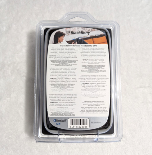 NOS Sealed BlackBerry HS-500 Wireless Hands-Free Bluetooth Headset 2009 - Photo 5 sur 6