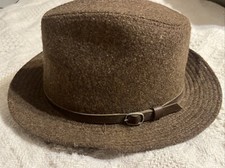Totes Wool Blend Brown Hat Size Large Circa 1960s
