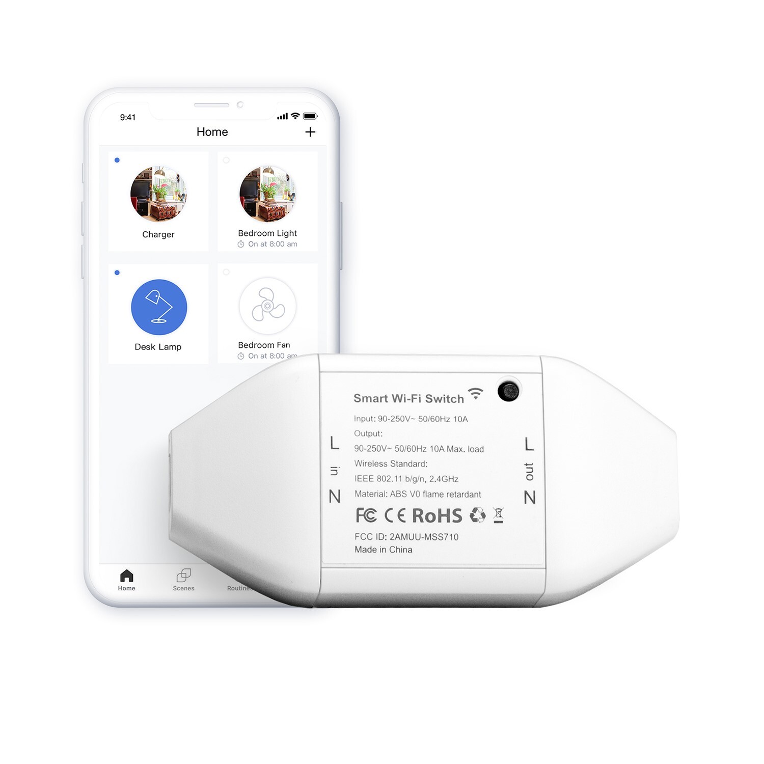 MEROSS - Meross Interruttore Universale 220V Smart Wi-Fi - NON HomeKit -