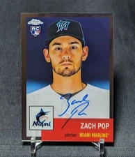 Zach Pop Rookie Card Auto 2022 Topps Chrome Platinum Anniversary Miami Marlins