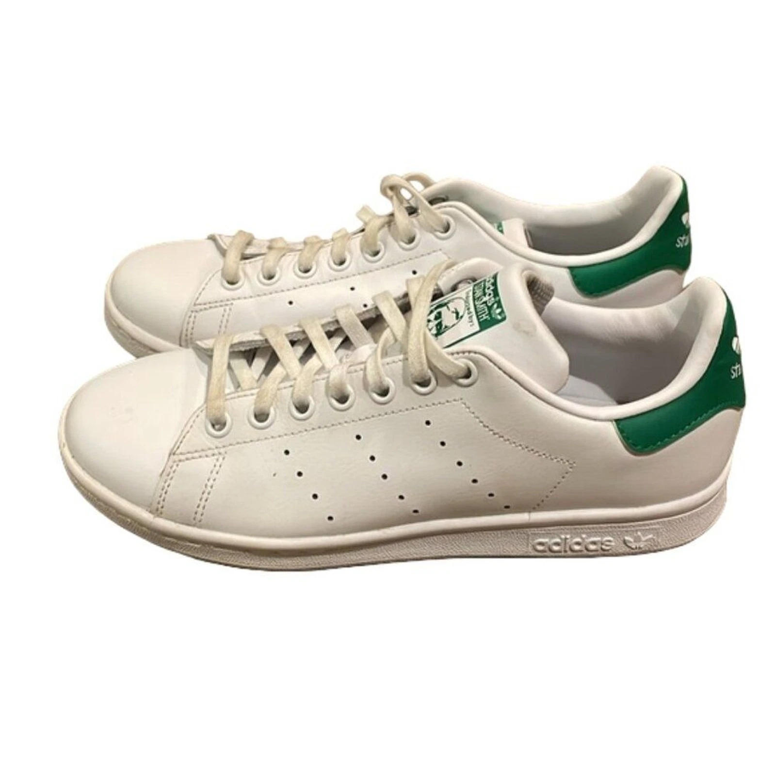 Adidas Stan Smith scarpe da ginnastica in pelle bianca da uomo taglia 6 5 verde M20605