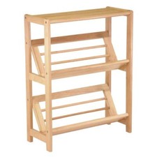 Winsome Wood Juliet Accent Book Shelf Natural Light Wood Open Back 24 in. W