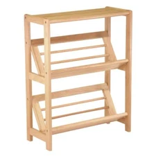 Winsome Wood Juliet Accent Book Shelf Natural Light Wood Open Back 24 in. W