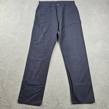 Bulwark FR Pants Mens 36x35 Blue Canvas Carpenter Utility Fire Resistant Welder