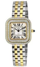 Gv2 By Gevril Women's 12133B Bellagio Swiss Movement Diamond Two-Tone Watch