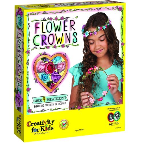 Make Your Own Flower Crowns - Children's Floral Hair Band Garland Making Kit - Picture 1 of 3