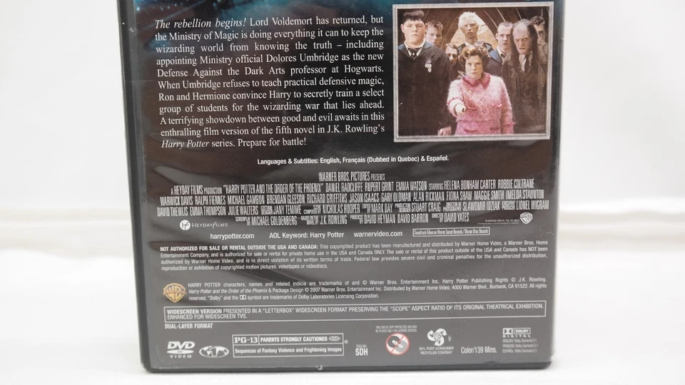Harry Potter and the Order of the Phoenix (Widescreen Edition) DVDs - Image 3 of 4