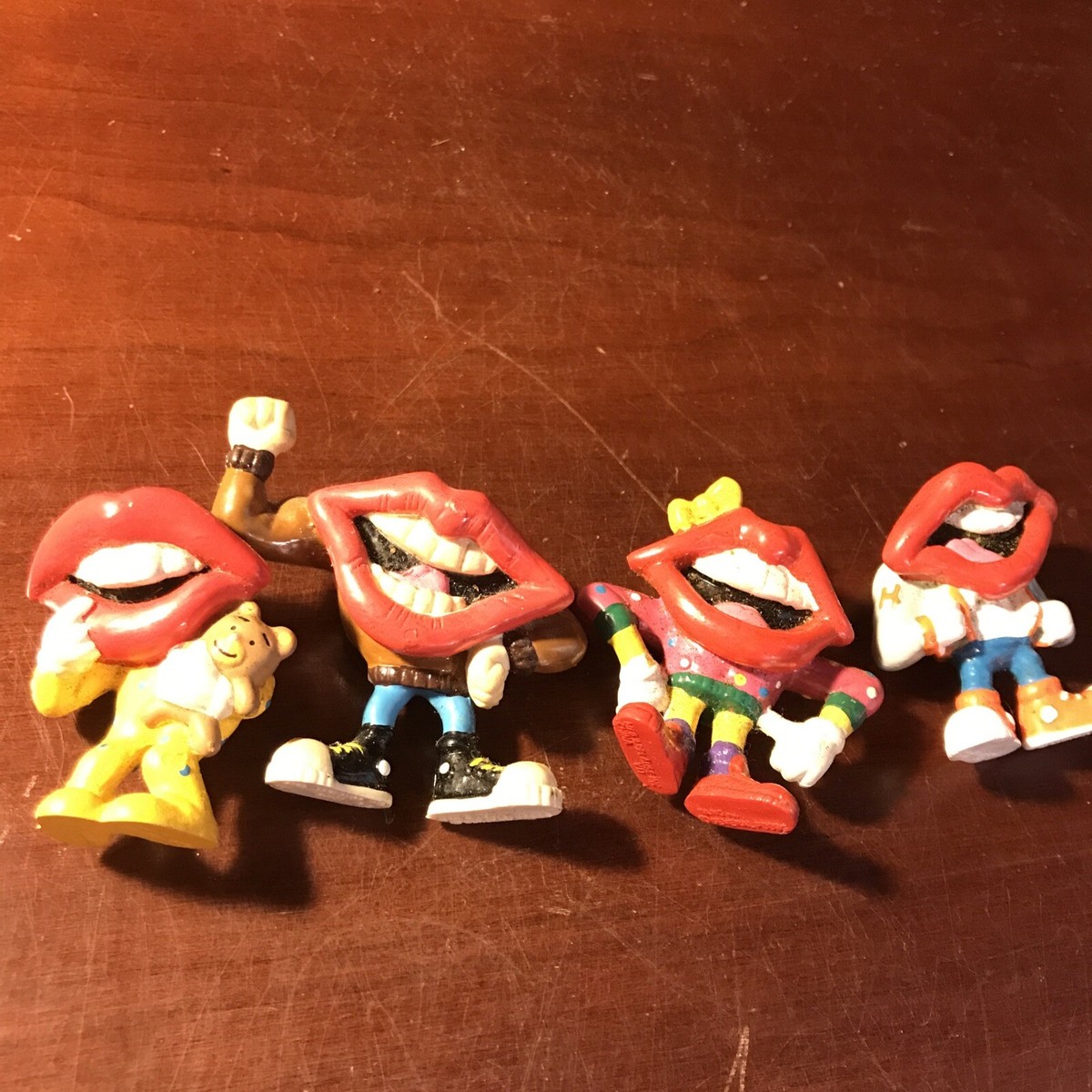 Vintage Applause Tang Genetal Foods Big Lips Mouth Figure Toys set