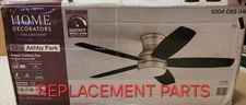 Home Decorators Ashby Park 52" Brushed Nickel Ceiling Fan Replacement Parts Only