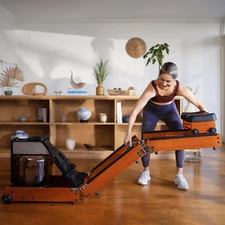 ROWING MACHINE WATER ROWER HOME GYM EXERCISE FITNESS EQUIPMENT FOLDABLE PORTABLE