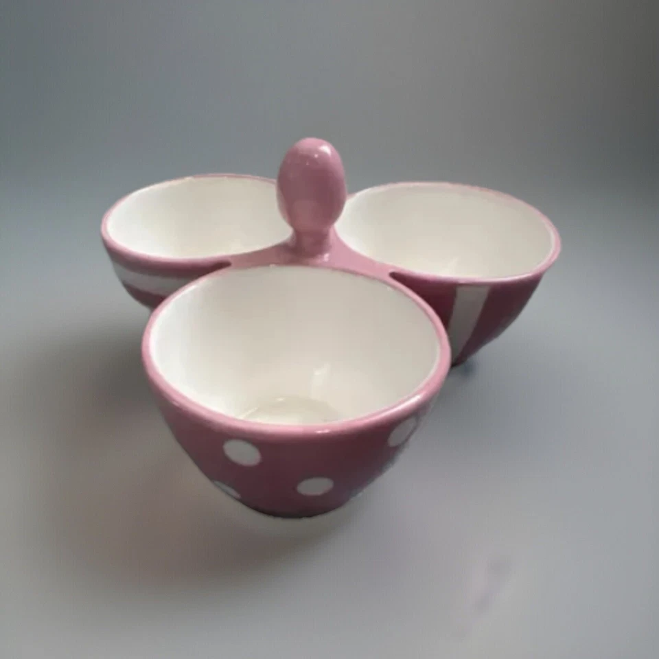 Plato de 3 tazones/cáncer de mama/rosa Pampered Chef “Help Whip Cancer” Foto 3 de 3