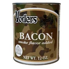 Yoder's Original Canned Bacon, Made in the USA, 12 oz per can,10 year shelf life