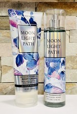 BATH BODY WORKS MOONLIGHT PATH FRAGRANCE MIST BODY CREAM SET OF 2