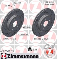 2X Zimmermann 400.5506.53 Bremsscheibe FüR Infiniti MERCEDES-BENZ