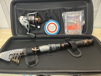 PLUSINNO Fishing Rod and Reel Combos - Carbon Fiber Telescopic Fishing Pole