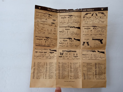 DAISY B B GUN Instruction Manual & Parts List No. 31736 Multiple Models c.1960s