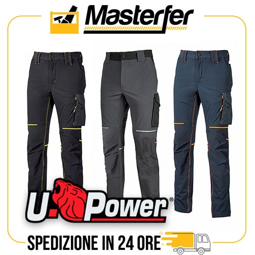 PANTALONI DA LAVORO U POWER ESTIVI UOMO DONNA ELASTICIZZATI MULTITASCHE |  eBay