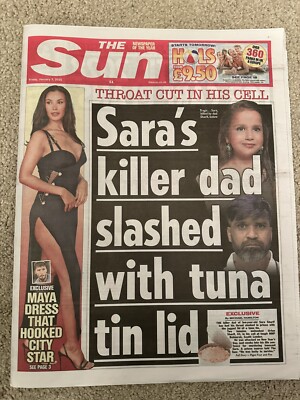 The Sun 3rd January 2025 3/1/25 Sara Killer Attacked & Maya Jama & Ruben Dias