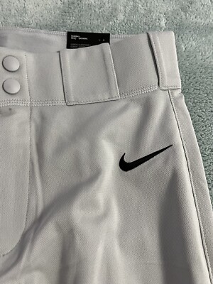 NIKE Boys' Core Baseball Pants Wolf Grey/Black Large AA9805