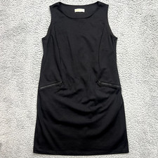 Michael Kors Womens Little Black Dress Size 10 Sleeveless Zipper pockets sidezip
