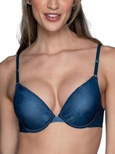 Vanity Fair Extreme Ego Boost Push-Up Convertable Bra 2131101 Blue 36A NWT