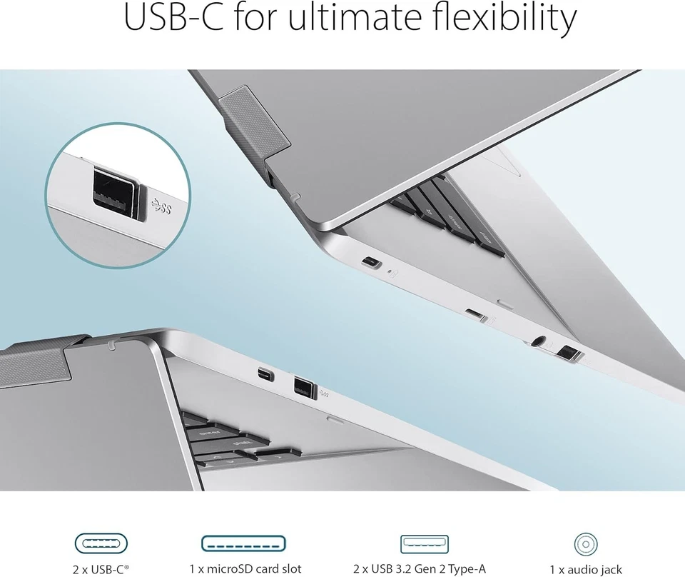 Chromebook CX1, 15.6" FHD NanoEdge Display, Intel Celeron N4500 Processor, 64... - Image 4 of 4