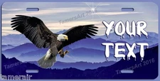 AMERICAN BALD EAGLE IN FLIGHT License Plate, Personalized. made in USA