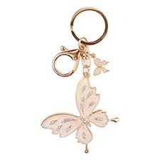 Butterfly Keychain - Cute Key Chain,1 Set Butterfly Gift,Crystal Bling Diamond